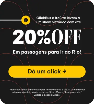 ClickBus e Itaú te levam a um show histórico com até 20% off em passagens para ir ao Rio!