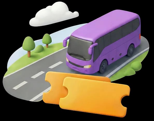 Ônibus na estrada